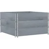 Image de vidaXL - Plantenbak - 100x100 - cm - massief - grenenhout - grijs