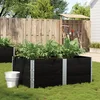Image de vidaXL - Plantenbak - 150x100 - cm - massief - grenenhout - zwart