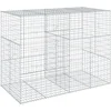 Image de vidaXL - Schanskorf - 200x100x150 - cm - gegalvaniseerd - ijzer - zilverkleurig