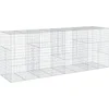 Image de vidaXL - Schanskorf - 400x100x150 - cm - gegalvaniseerd - ijzer - zilverkleurig