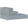 Image de vidaXL - Verhoogde - plantenbak - 3-laags - 120x80 - cm - massief - grenenhout - grijs
