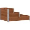 Image de vidaXL - Verhoogde - plantenbak - 3-laags - 120x80 - cm - massief - grenenhout - bruin