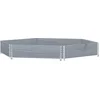 Image de vidaXL - Verhoogde - plantenbak - zeshoekig - 160x160 - cm - grenenhout - grijs