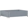 Image de vidaXL - Plantenbak - 80x60 - cm - massief - grenenhout - grijs