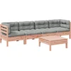 Image de vidaXL - 5-delige - Loungeset - met - kussens - massief - douglas - vurenhout