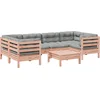 Image de vidaXL - 7-delige - Loungeset - met - kussens - massief - douglas - vurenhout