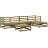 Image de vidaXL - 6-delige - Loungeset - geïmpregneerd - grenenhout