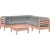 Image de vidaXL - 6-delige - Loungeset - met - kussens - massief - douglas - vurenhout