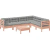 Image de vidaXL - 7-delige - Loungeset - met - kussens - massief - douglas - vurenhout