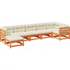 Image de vidaXL - 7-delige - Loungeset - met - kussens - massief - grenenhout - wasbruin