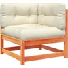 Image de vidaXL - 10-delige - Loungeset - met - kussens - massief - grenenhout - wasbruin