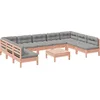 Image de vidaXL - 10-delige - Loungeset - met - kussens - massief - douglas - vurenhout