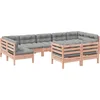 Image de vidaXL - 9-delige - Loungeset - met - kussens - massief - douglas - vurenhout