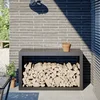 Image de vidaXL - Haardhoutrek - 100x40x60 - cm - staal - antracietkleurig