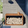 Image de vidaXL - Brandhoutrek - 100x40x60 - cm - weervast - staal