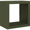 Image de vidaXL - Haardhoutrek - 60x40x60 - cm - staal - groen