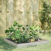 Image de vidaXL - Plantenbak - verhoogd - 100x100x18,5 - cm - roestvrijstaal