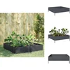 Image de vidaXL - Plantenbak - verhoogd - 100x100x33,5 - cm - staal - antracietkleurig
