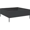 Image de vidaXL - Plantenbak - verhoogd - 100x100x41 - cm - staal - zwart