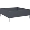 Image de vidaXL - Plantenbak - verhoogd - 100x100x41 - cm - staal - antracietkleurig