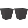 Image de vidaXL - Plantenbakken - 2 - st - 30x30x30 - cm - staal - zwart