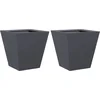 Image de vidaXL - Plantenbakken - 2 - st - 30x30x30 - cm - staal - antracietkleurig