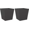 Image de vidaXL - Plantenbakken - 2 - st - 40x40x40 - cm - staal - zwart