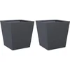 Image de vidaXL - Plantenbakken - 2 - st - 40x40x40 - cm - staal - antracietkleurig