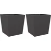 Image de vidaXL - Plantenbakken - 2 - st - 50x50x50 - cm - staal - zwart