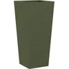 Image de vidaXL - Plantenbak - 35x35x75 - cm - staal - olijfgroen