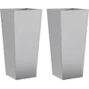 Image de vidaXL - Plantenbakken - 2 - st - 35x35x75 - cm - gegalvaniseerd - staal