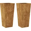 Image de vidaXL - Plantenbakken - 2 - st - 35x35x75 - cm - weervast - staal