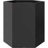 Image de vidaXL - Plantenbak - zeshoek - 46x40x45 - cm - staal - zwart