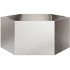Image de vidaXL - Plantenbak - zeshoek - 104x90x45 - cm - roestvrijstaal