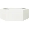 Image de vidaXL - Plantenbak - zeshoek - 138x120x45 - cm - staal - wit
