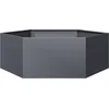 Image de vidaXL - Plantenbak - zeshoek - 138x120x45 - cm - staal - antracietkleurig