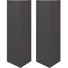 Image de vidaXL - Plantenbakken - 2 - st - driehoek - 30x26x75 - cm - staal - zwart