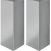 Image de vidaXL - Plantenbakken - 2 - st - driehoek - 40x40x75 - cm - gegalvaniseerd - staal