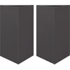 Image de vidaXL - Plantenbakken - 2 - st - driehoek - 50x43x75 - cm - staal - zwart