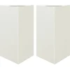 Image de vidaXL - Plantenbakken - 2 - st - driehoek - 50x43x75 - cm - staal - wit