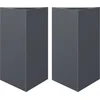Image de vidaXL - Plantenbakken - 2 - st - driehoek - 50x43x75 - cm - staal - antracietkleurig