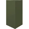 Image de vidaXL - Plantenbak - driehoek - 50x43x75 - cm - staal - olijfgroen