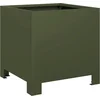 Image de vidaXL - Plantenbak - 30x30x30 - cm - staal - olijfgroen