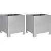 Image de vidaXL - Plantenbakken - 2 - st - 30x30x30 - cm - gegalvaniseerd - staal