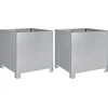 Image de vidaXL - Plantenbakken - 2 - st - 40x40x40 - cm - gegalvaniseerd - staal
