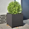 Image de vidaXL - Plantenbak - 50x50x50 - cm - staal - zwart