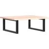 Image de vidaXL - Badkamer - wandschap - staal - en - massief - eikenhout
