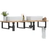 Image de vidaXL - Badkamer - wandschap - staal - en - massief - acaciahout