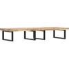 Image de vidaXL - Badkamer - wandschap - staal - en - massief - acaciahout