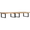 Image de vidaXL - Badkamer - wandschap - staal - en - massief - acaciahout